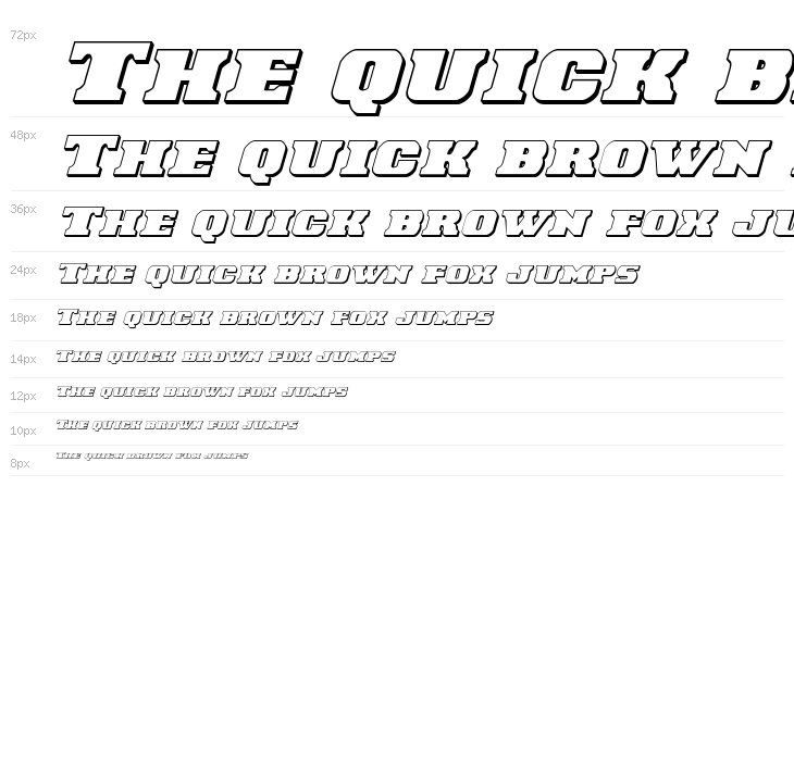 Laredo Trail 3D Italic Waterfall