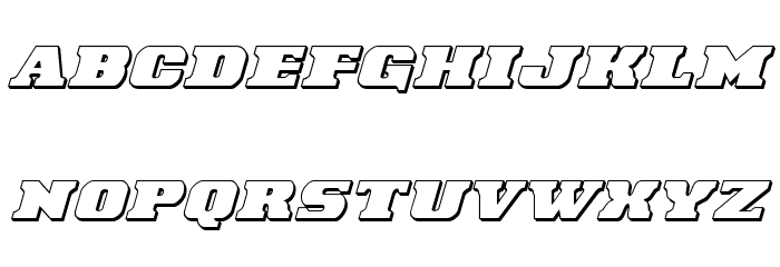 Laredo Trail 3D Italic Font LOWERCASE