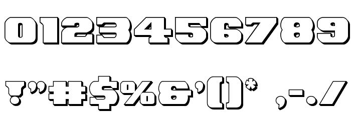 Laredo Trail 3D Regular Font OTHER CHARS