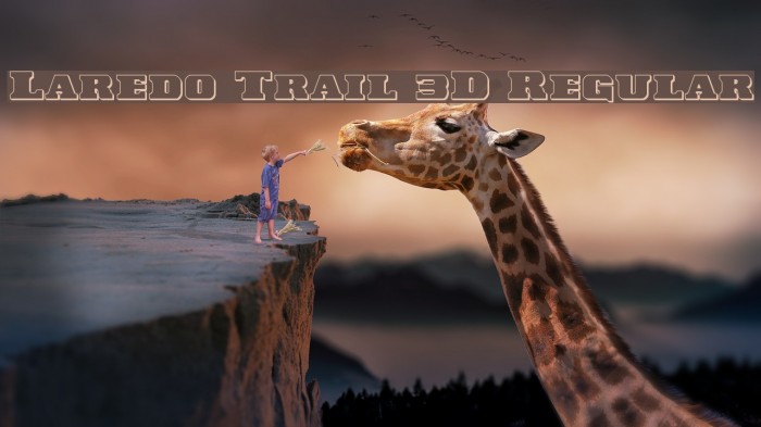 Laredo Trail 3D Regular Font examples