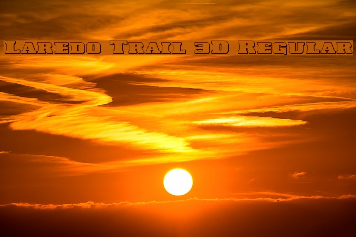 Laredo Trail 3D Regular Font examples