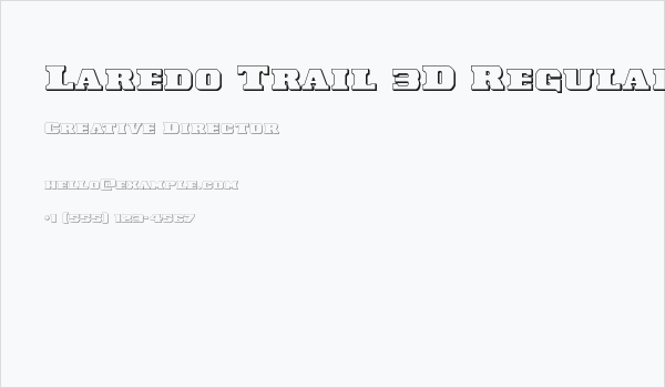 Laredo Trail 3D Regular Business Card
