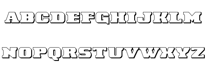 Laredo Trail 3D Regular Font LOWERCASE