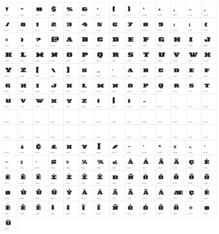 Laredo Trail Academy Regular Character Map