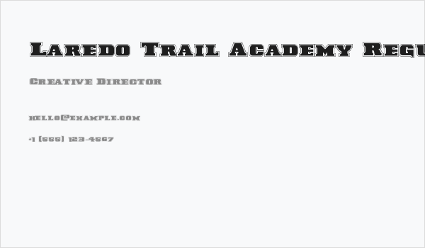Laredo Trail Academy Regular Business Card