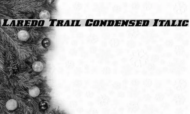 Laredo Trail Condensed Italic Font examples