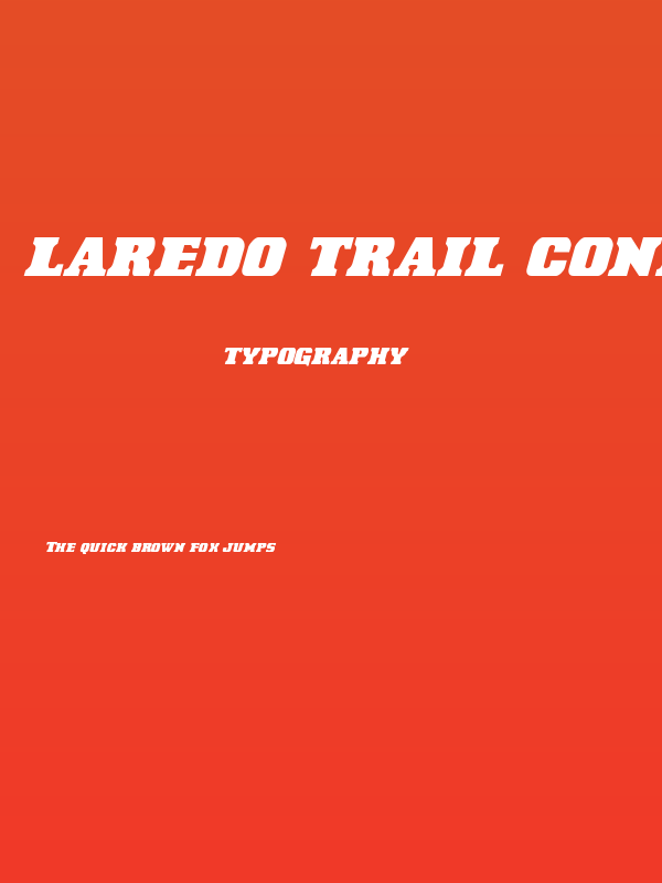 Laredo Trail Condensed Italic Poster