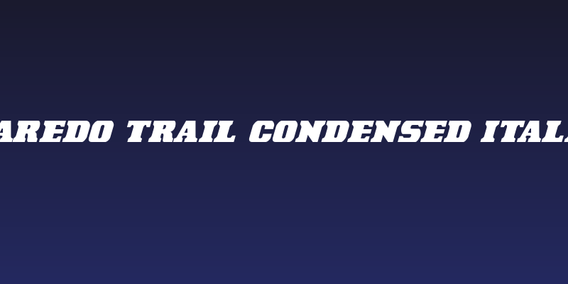 Laredo Trail Condensed Italic Social Header