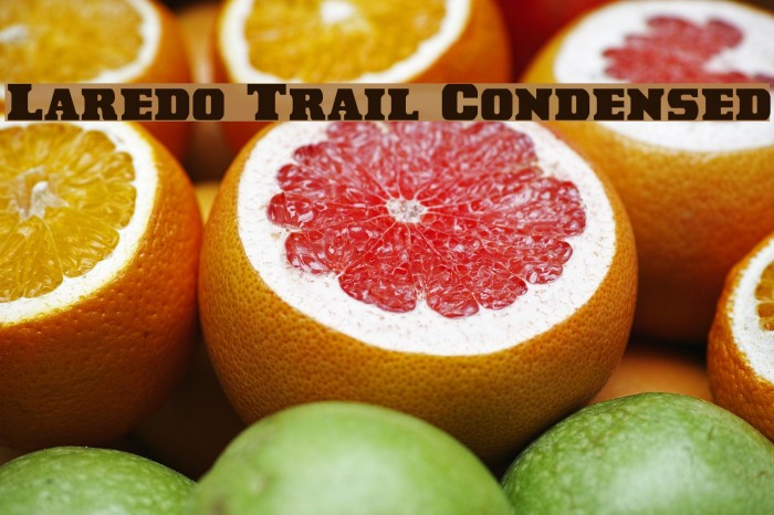 Laredo Trail Condensed Font examples