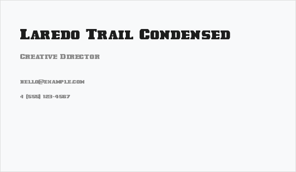 Laredo Trail Condensed Business Card