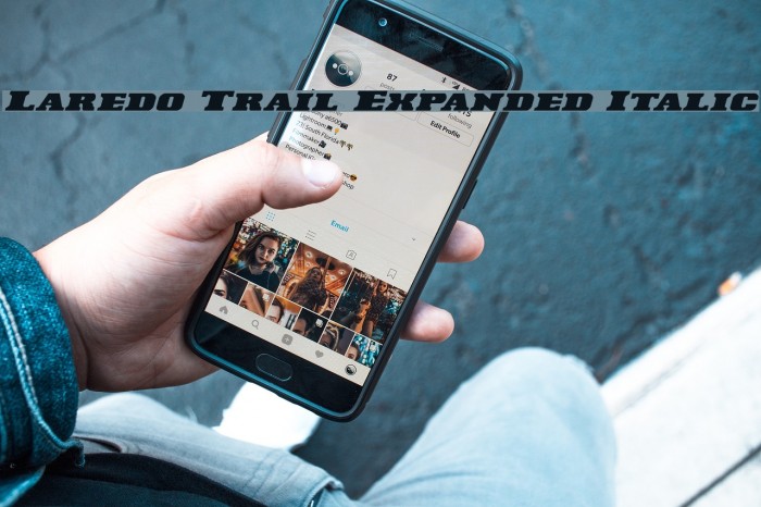 Laredo Trail Expanded Italic Font examples