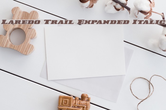 Laredo Trail Expanded Italic Font examples