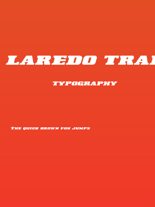 Laredo Trail Expanded Italic Poster
