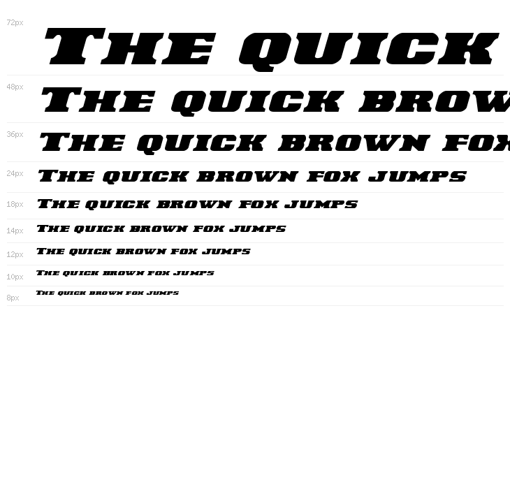 Laredo Trail Expanded Italic Waterfall