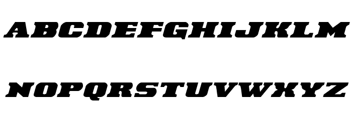 Laredo Trail Expanded Italic Font LOWERCASE