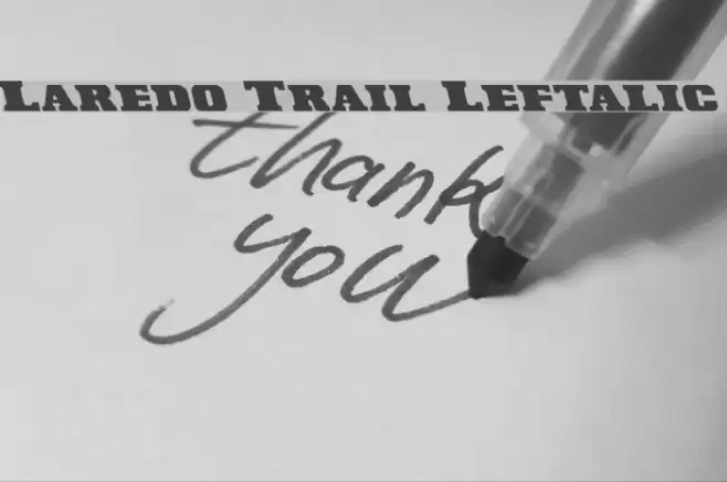 Laredo Trail Leftalic Font examples