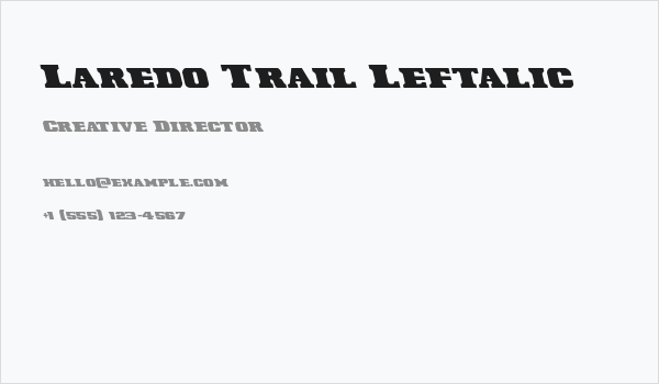 Laredo Trail Leftalic Business Card