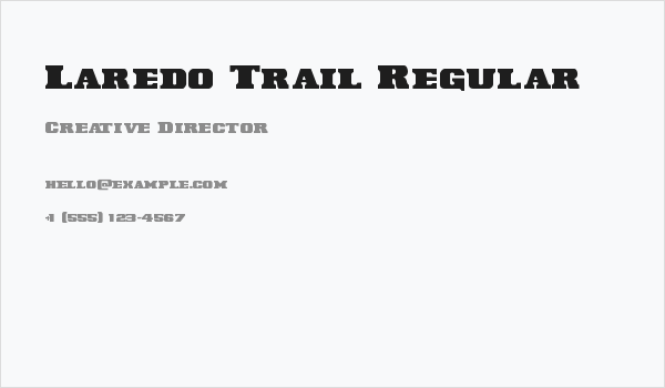 Laredo Trail Regular Business Card