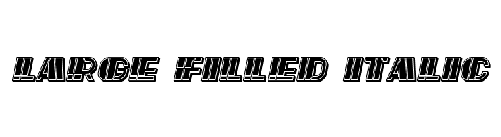 Large Filled Italic  フリーフォントのダウンロード