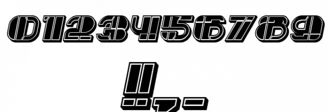 Large Filled Italic Font OTHER CHARS