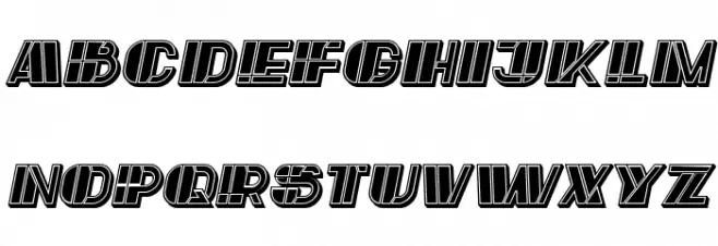Large Filled Italic Fonte MAIÚSCULAS