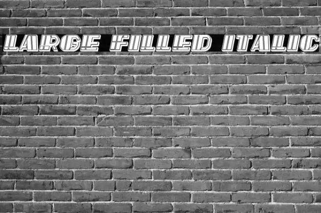 Large Filled Italic Font examples