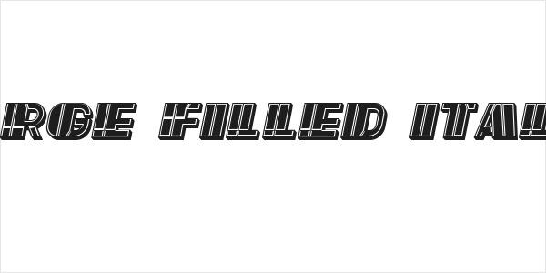 Large Filled Italic Logo