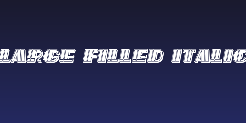 Large Filled Italic Social Header