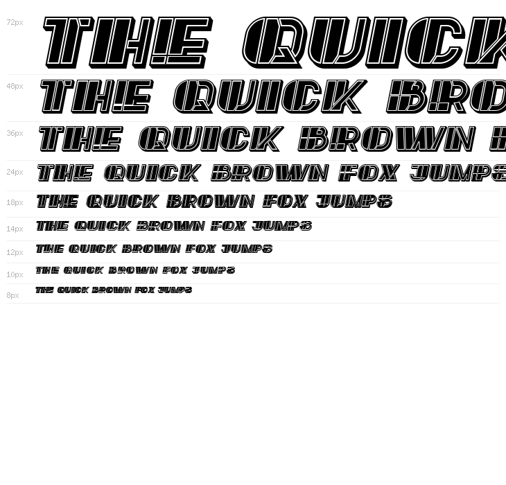 Large Filled Italic Waterfall