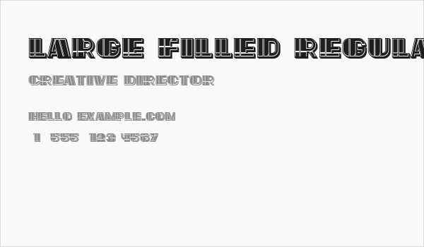 Large Filled Regular Business Card