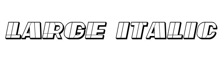 Large Italic  免费字体下载