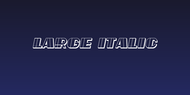 Large Italic Social Header