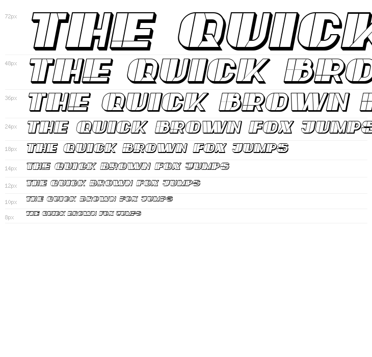 Large Italic Waterfall