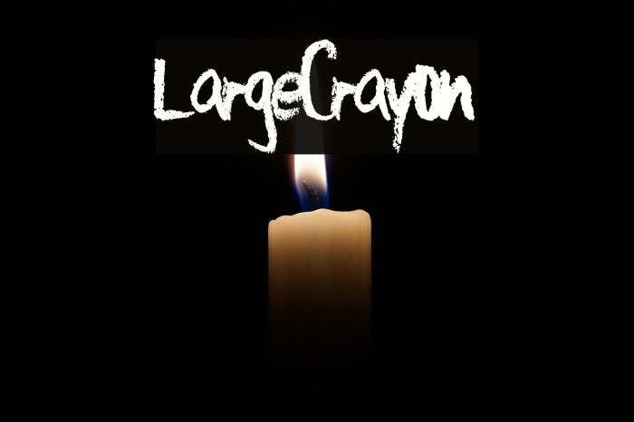 LargeCrayon Шрифта examples