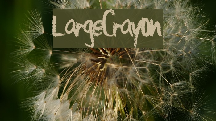 LargeCrayon Шрифта examples