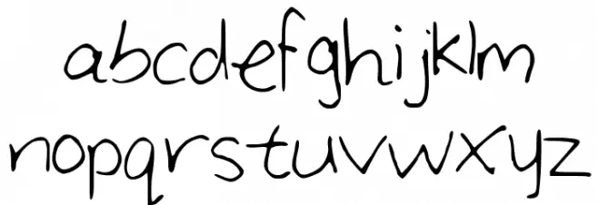 Large_Handwriting फ़ॉन्ट लोअरकेस