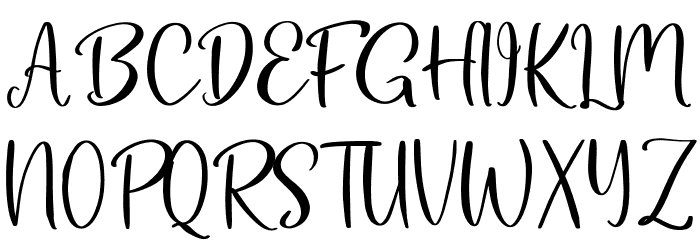 Larghetto Font UPPERCASE