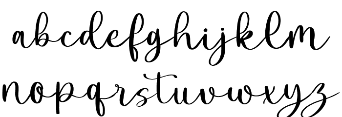 Larghetto Font LOWERCASE