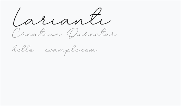Larianti Business Card