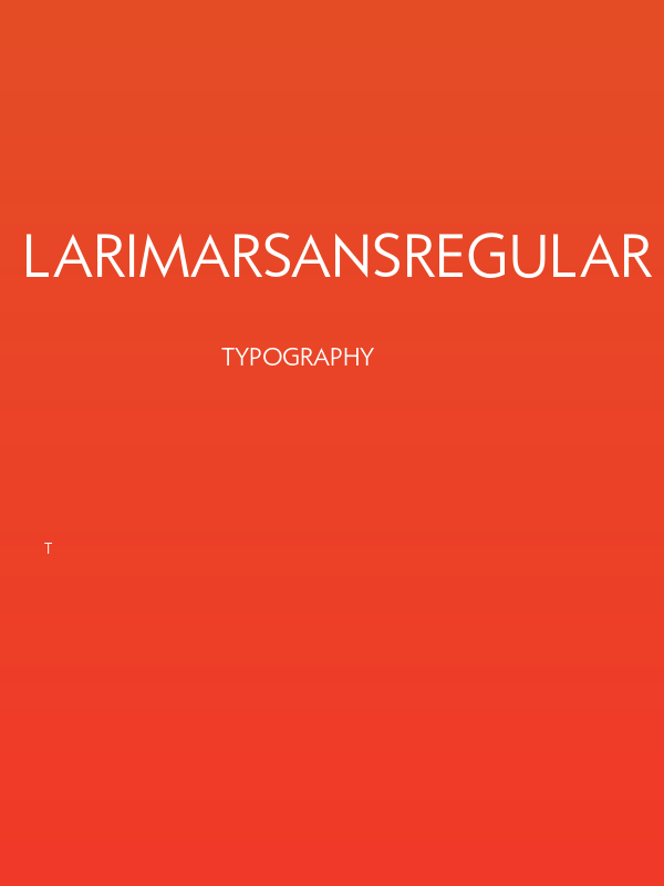 LarimarSansRegular Poster