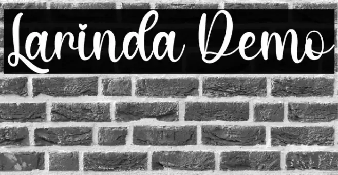 Larinda Demo Font examples
