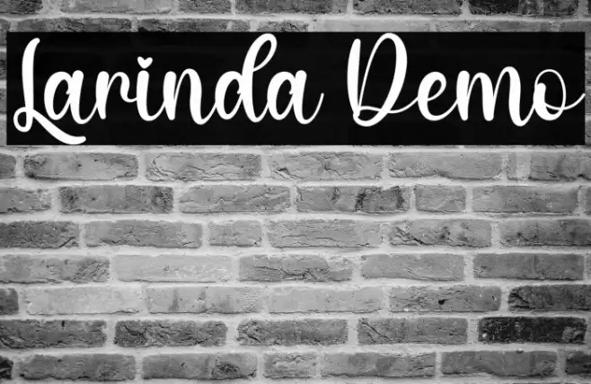 Larinda Demo Font examples