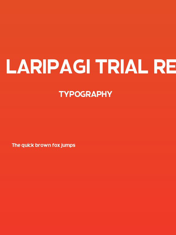 Laripagi Trial Regular Poster