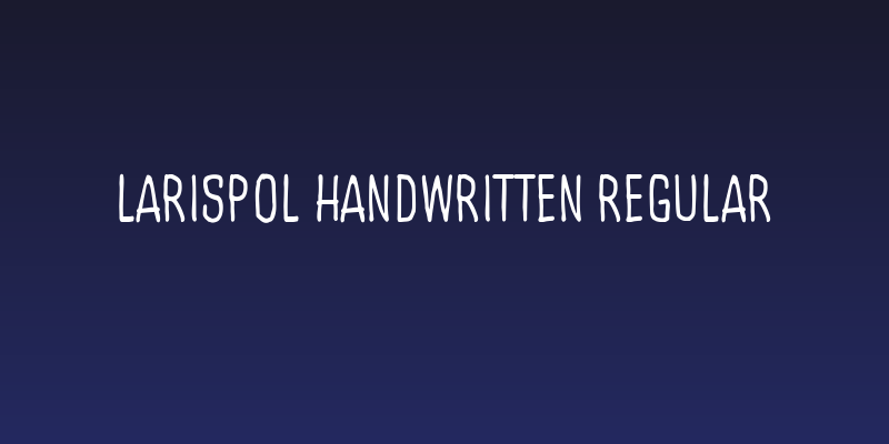 Larispol Handwritten Regular Social Header