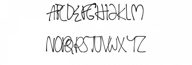 LarissaHandwriting Caratteri MAIUSCOLE