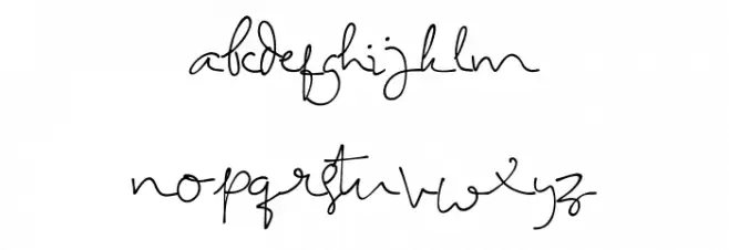 LarissaHandwriting फ़ॉन्ट लोअरकेस