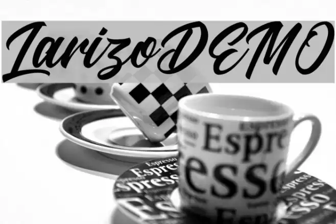 LarizoDEMO Font examples