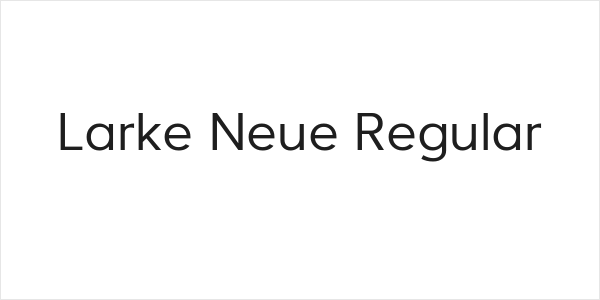 Larke Neue Regular Logo