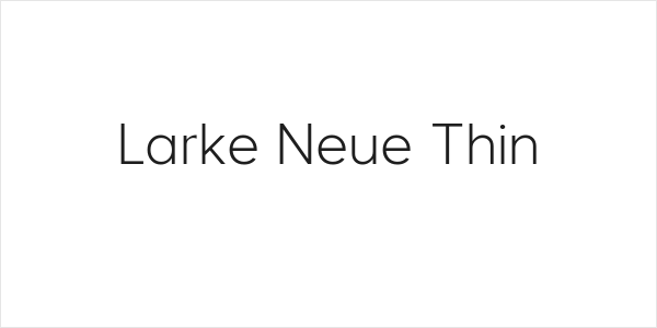 Larke Neue Thin Logo