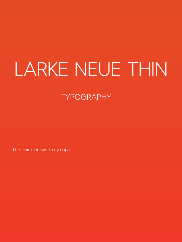 Larke Neue Thin Poster
